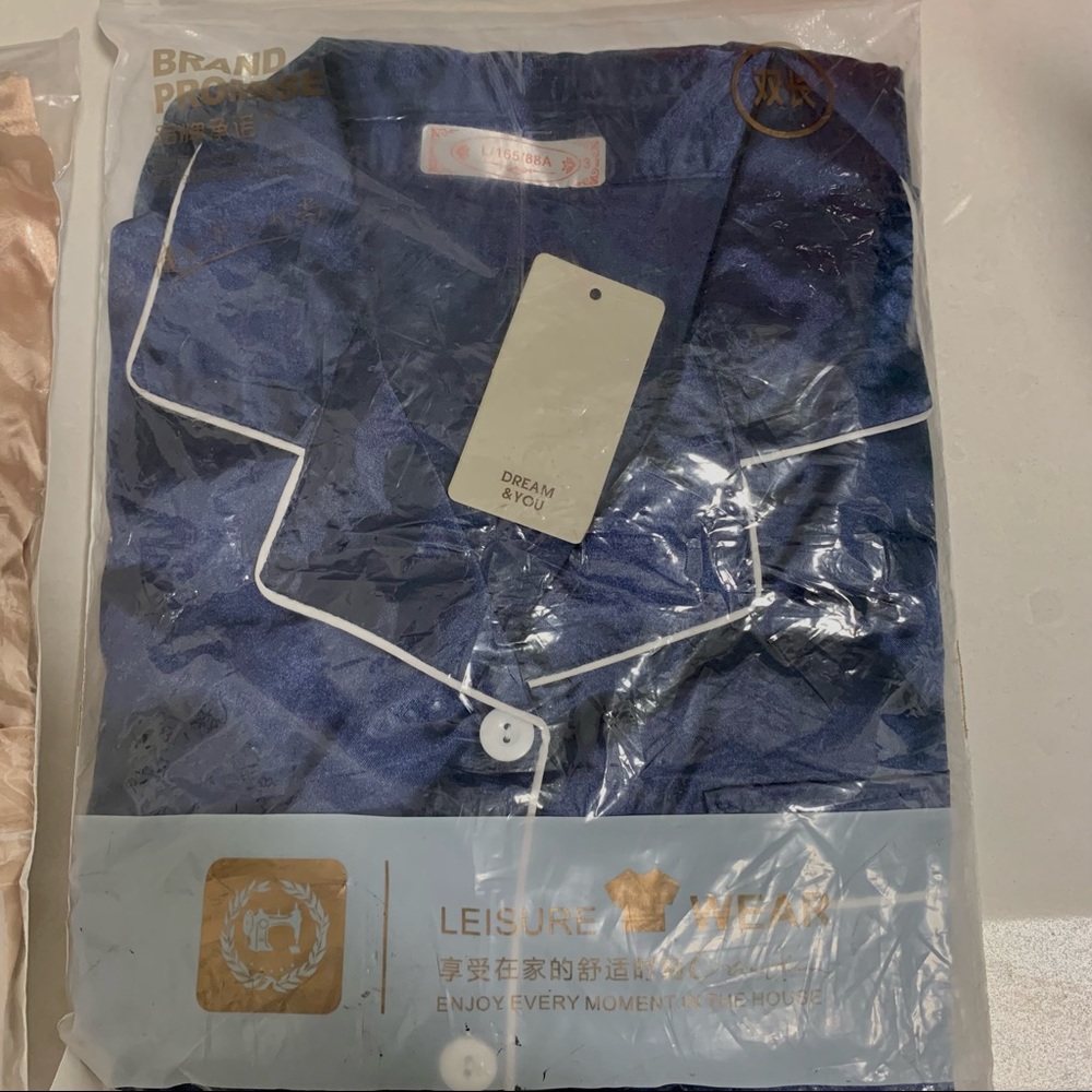 Dark Blue Pajama set - Picture 2 of 3